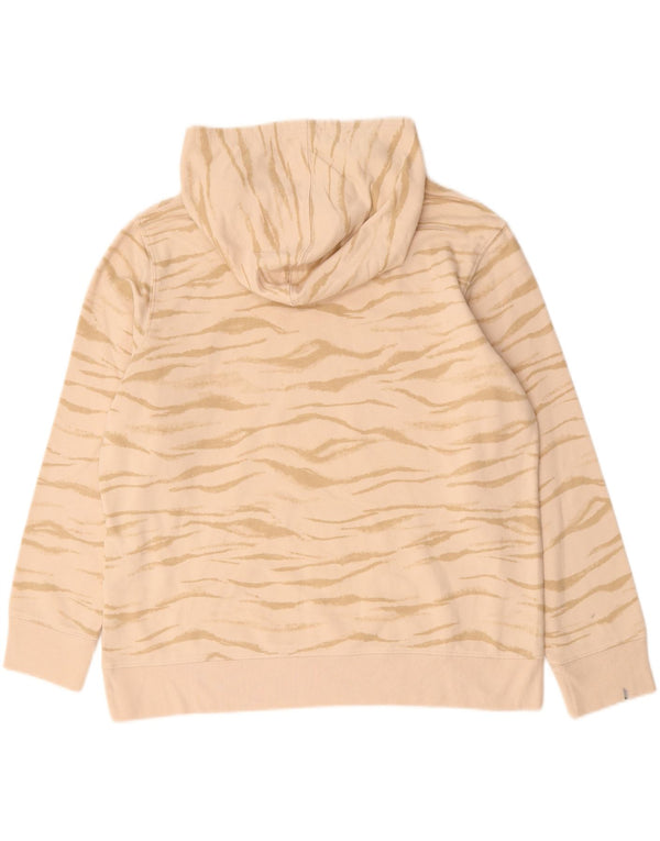 Gap Damen-Pullover mit grafischem Kapuzenpullover, Gr. 44, Größe L, Beige, Baumwolle mit Animal-Print