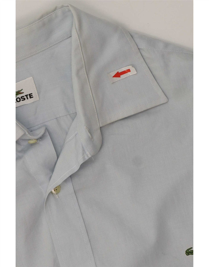 Lacoste Herrenhemd Größe 42 Große blaue Baumwolle