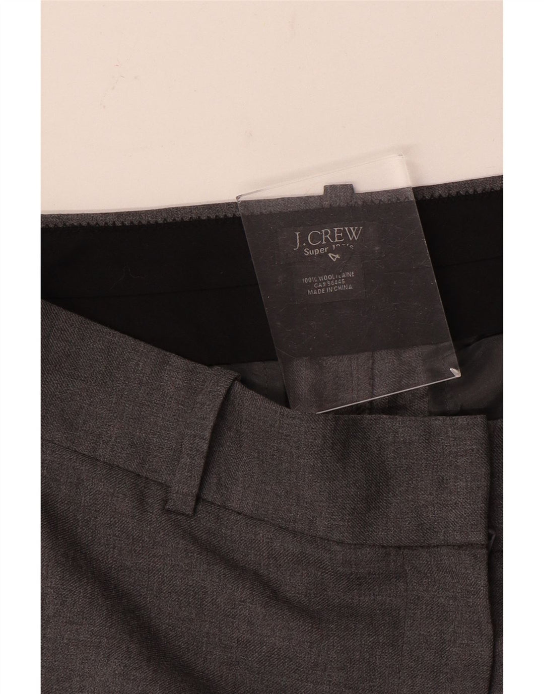 Gerade Chino-Hose für Damen von J. Crew, US 4, Größe S, W30, L32, graue Wolle