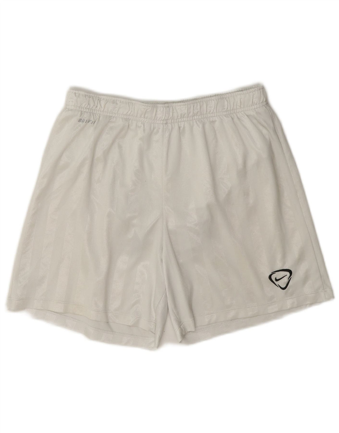 Nike Herren Dri Fit Regular Sport Shorts Mittelweiß gestreiftes Polyester