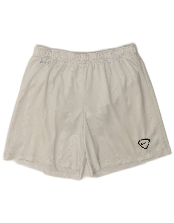 Nike Herren Dri Fit Regular Sport Shorts Mittelweiß gestreiftes Polyester