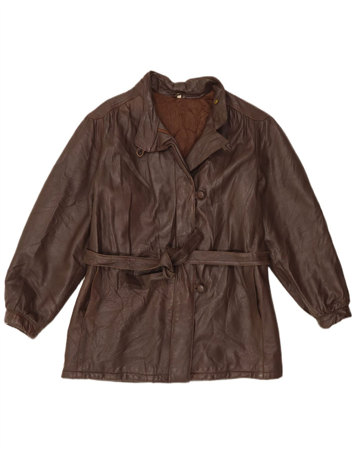 Vintage Damen Lederjacke EU 38 Mittelbraun