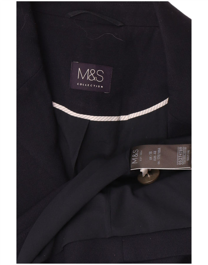 Marks & Spencer Zweireihiger Blazer für Damen, Gr. 40, Marineblau