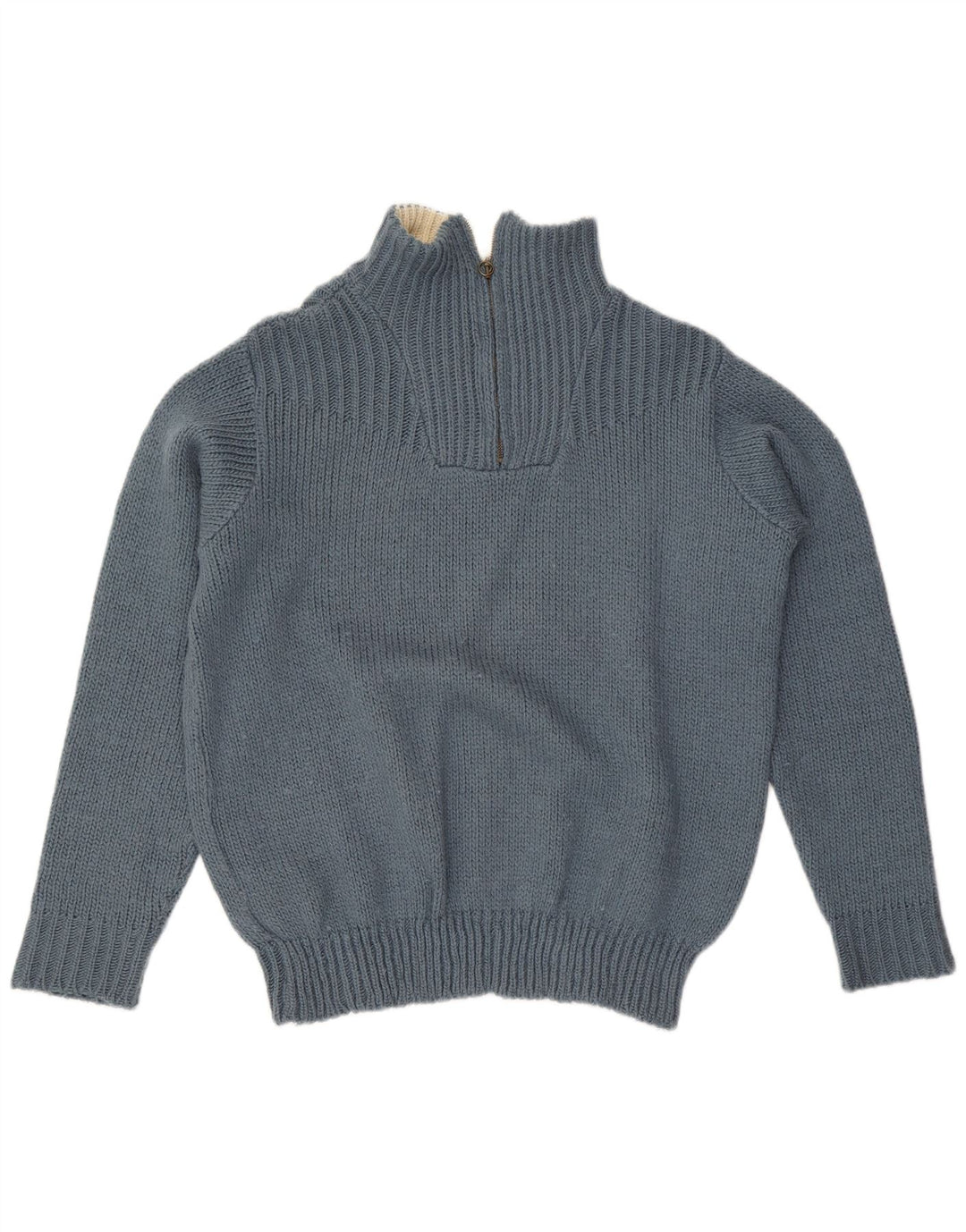 Lee Herren-Pullover mit Reißverschluss am Hals, 2XL, blaues Acryl
