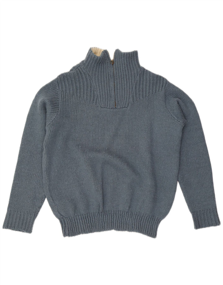 Lee Herren-Pullover mit Reißverschluss am Hals, 2XL, blaues Acryl