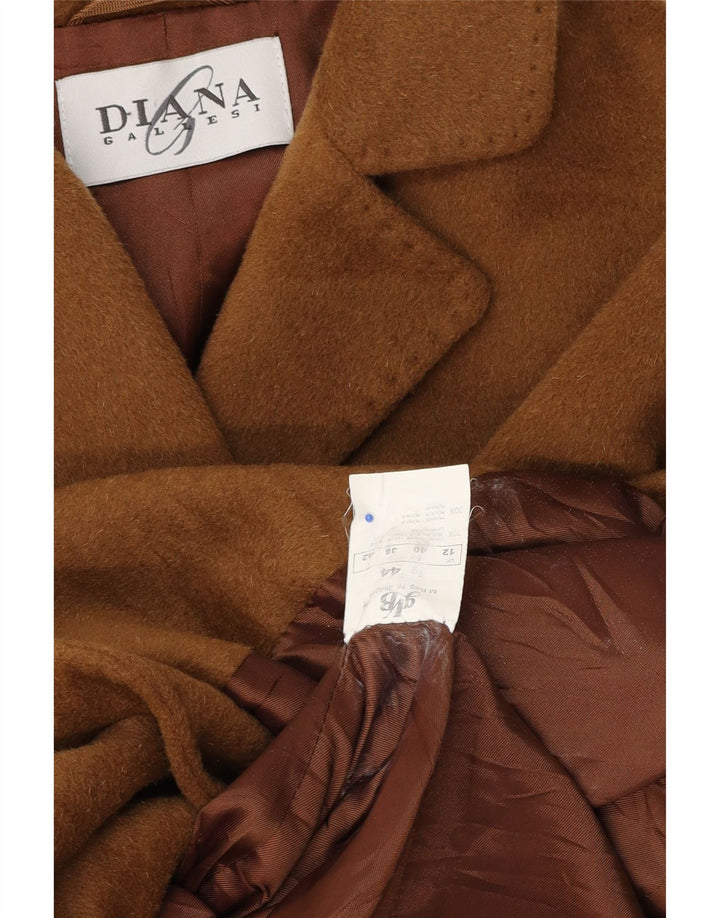 Diana Gallesi Damenmantel UK 12 Mittelbraunes Mohair