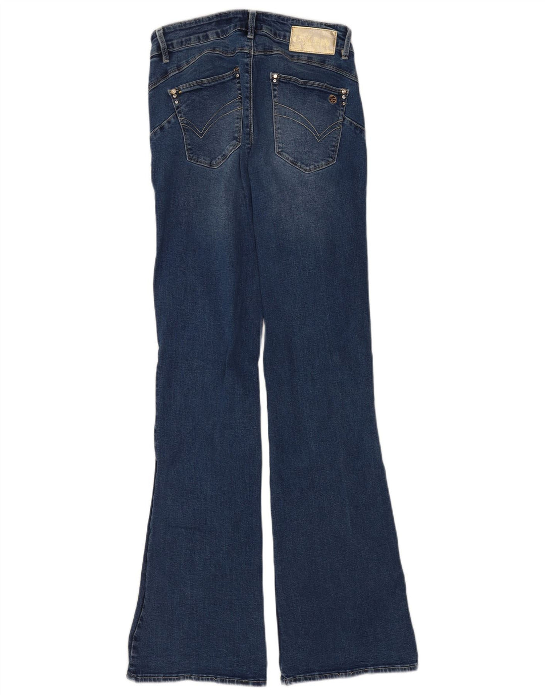 Sandro Ferrone Damen Schlagjeans IT 44 Medium W26 L32 Blaue Baumwolle