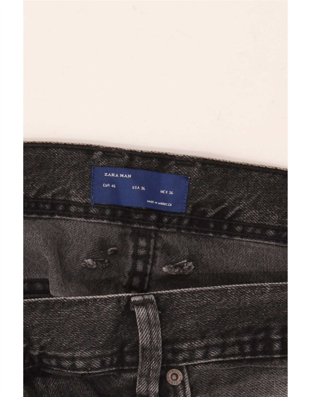 Zara Herren Jeansshorts EU 46 XL W36 Grau