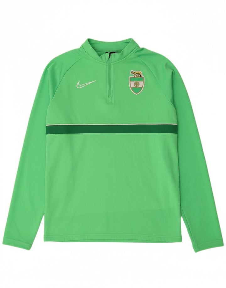 Nike Jungen Alba Roma Pullover-Trainingsanzugoberteil mit Reißverschluss, 12–13 Jahre, Größe L, Grün