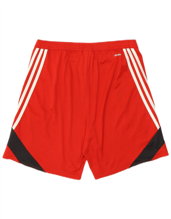 Adidas Herren Climalite Sport Shorts Mittelrotes Colourblock-Polyester