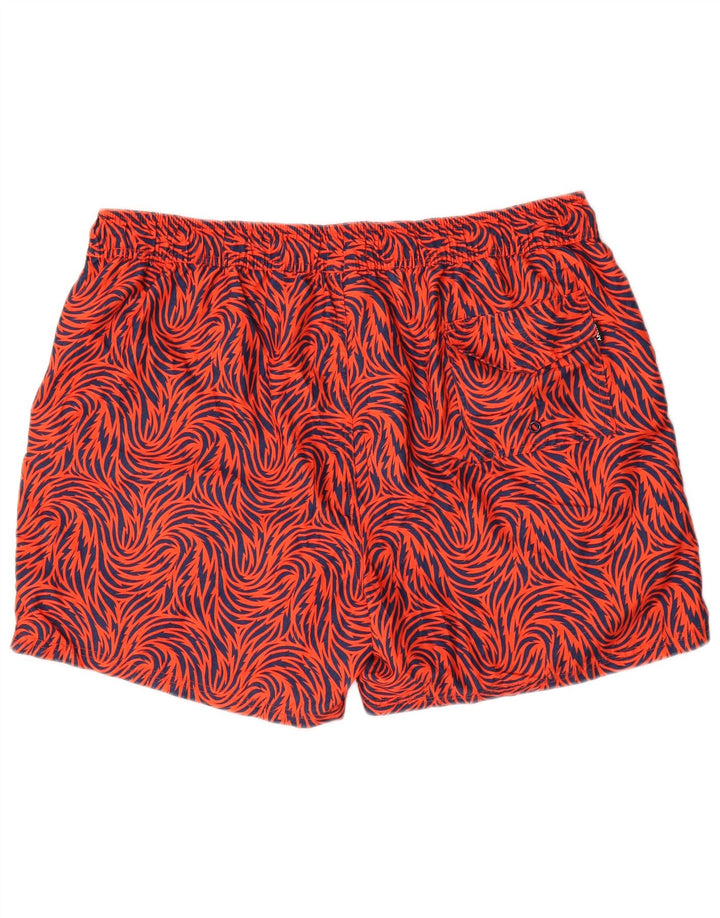 Dkny Herren Badeshorts 2XL Orange Geometrisch Polyester