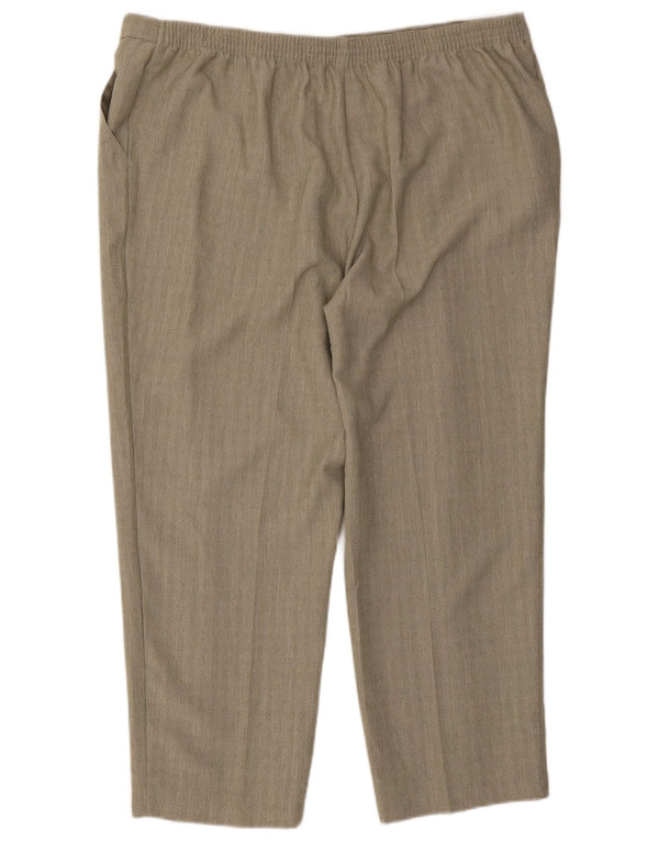 Marks & Spencer Damen Chinohose mit hoher Taille, UK 22 3XL W44 L26 Khaki