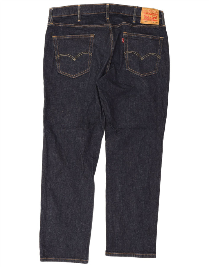 Levi's Herren 541 Straight Jeans W38 L32 Marineblaue Baumwolle