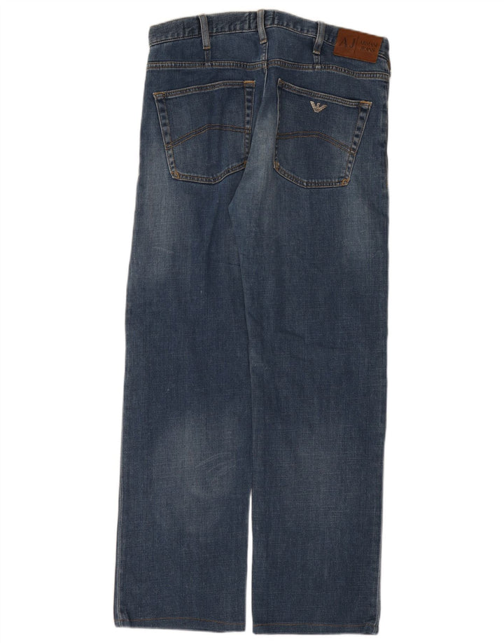 Armani Jeans Herren Regular Straight Jeans W33 L30 Blaue Baumwolle