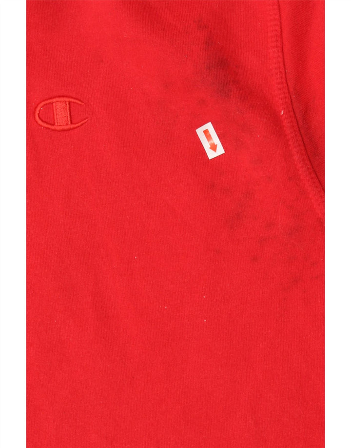 CHAMPION Mens Hoodie Jumper Medium Red Cotton