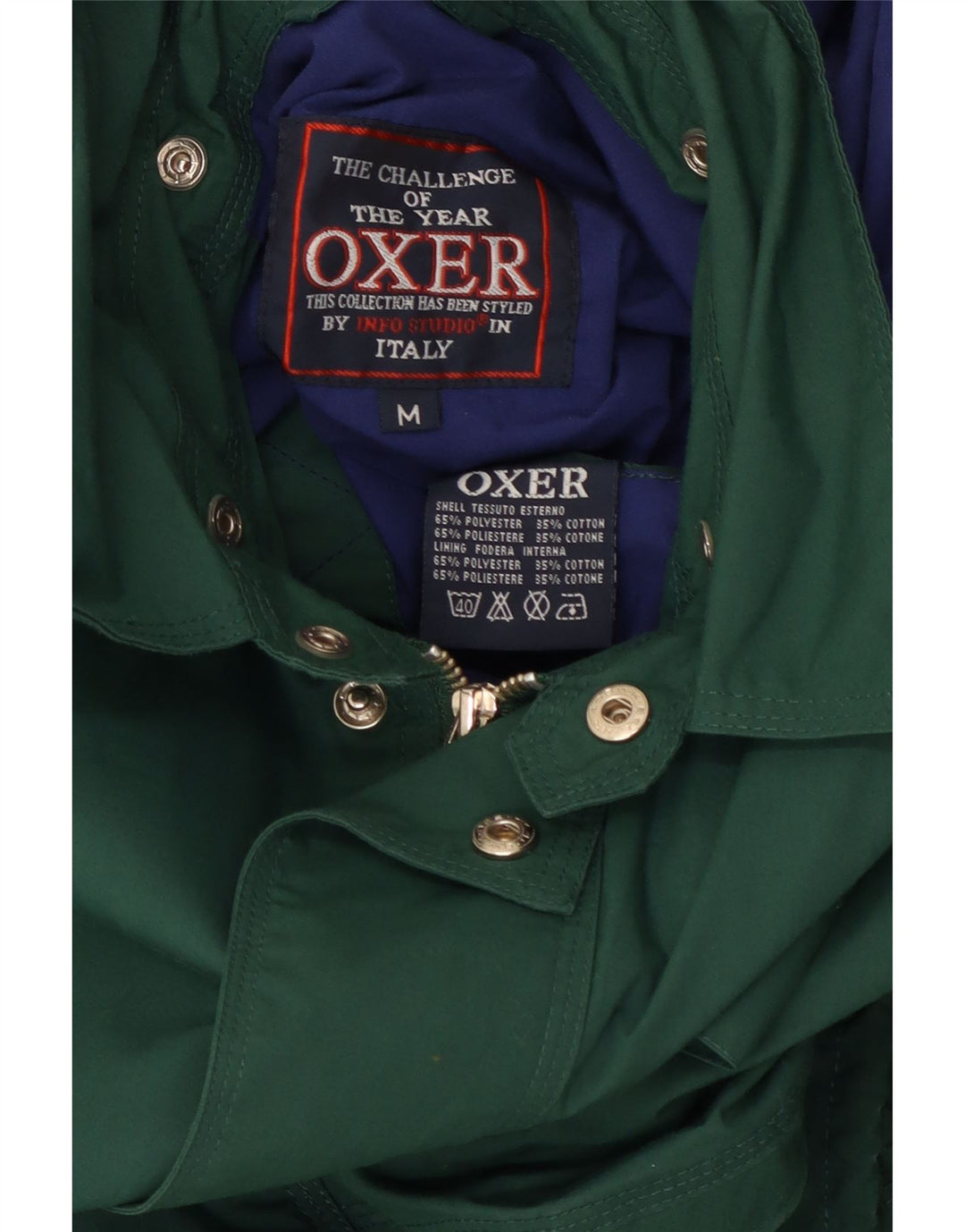 OXER Herren-Windbreakerjacke mit Kapuze, UK 38, Mittelgrün, Polyester