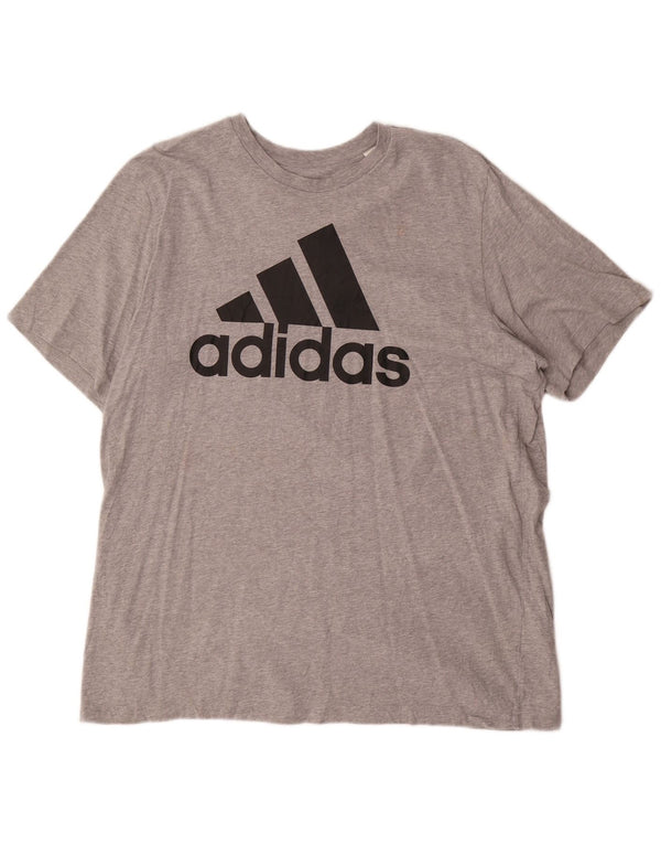 Adidas Herren Grafik T-Shirt Top XL Grau Baumwolle