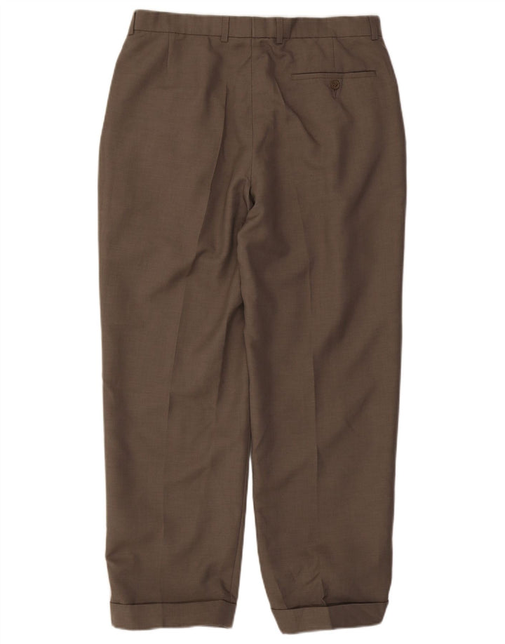 Marks & Spencer Herren-Chinohose mit Pegged, W34, L29, graues Polyester