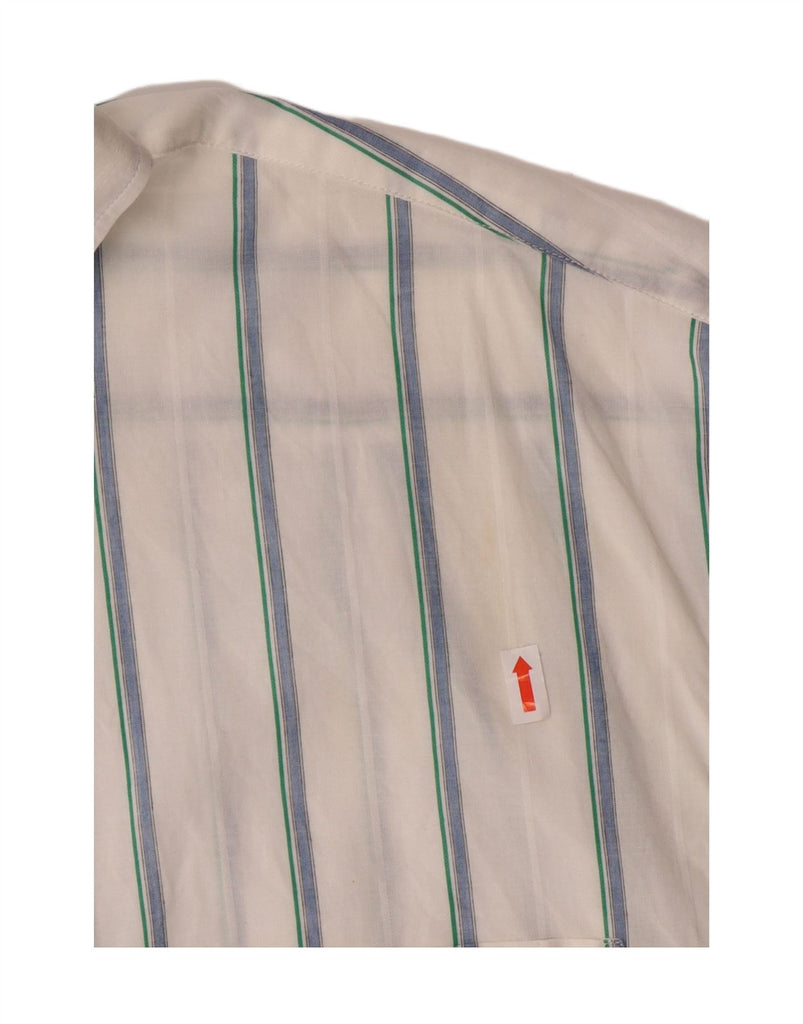 CACHAREL Mens Short Sleeve Shirt Size 16 41 Large White Striped Vintage Cacharel and Second-Hand Cacharel from Messina Hembry 