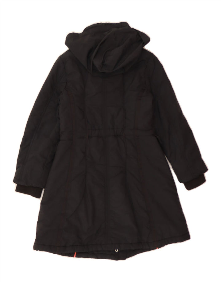 DKNY Girls Hooded Windbreaker Coat 7-8 Years Black Polyester Vintage Dkny and Second-Hand Dkny from Messina Hembry 