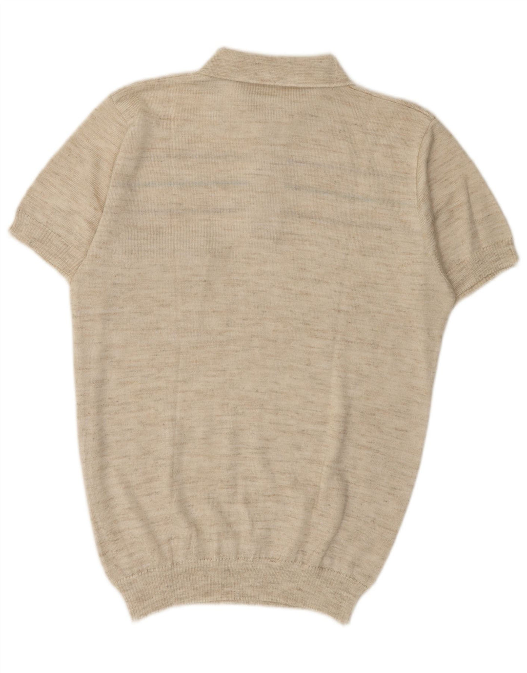 Vintage Herren Poloshirt Mittelbeige gestreift