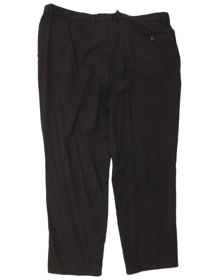 Pierre Cardin Herren-Anzughose mit Pegged-Anzug, W46, L33, schwarze Wolle