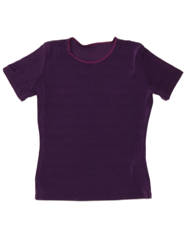 ST. BERNARD Damen T-Shirt Top UK 14 Large Lila Polyester