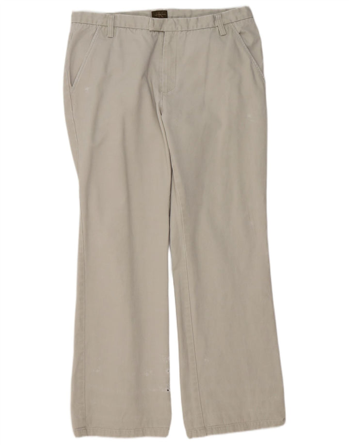 Calvin Klein Herren Bootcut Chino Hose W34 L32 Beige