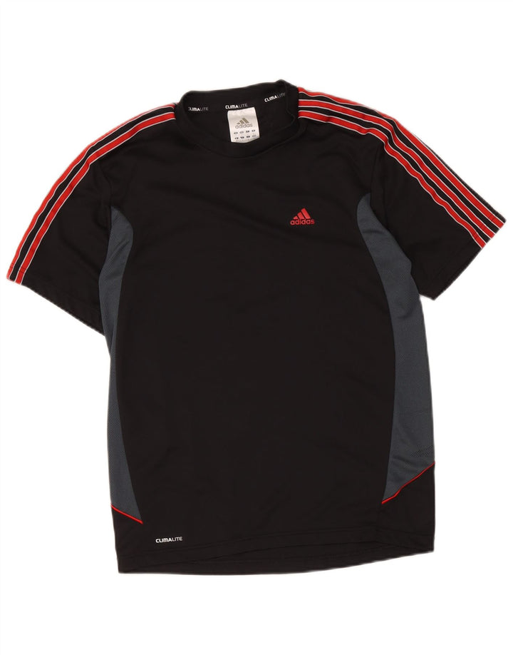 Adidas Herren Climalite T-Shirt Top Small Schwarz Colourblock Polyester