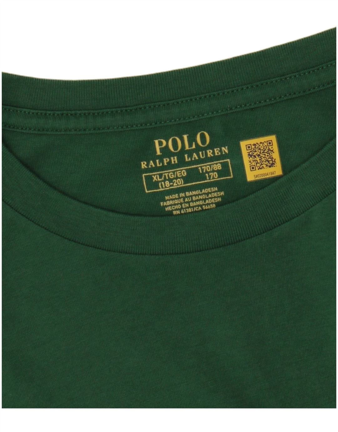 POLO RALPH LAUREN Jungen-Top, langärmelig, 15–16 Jahre, XL, Grün
