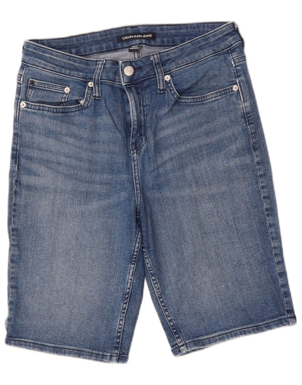 Calvin Klein Denim-Bermudas für Jungen, 9–10 Jahre, W28, blaue Baumwolle