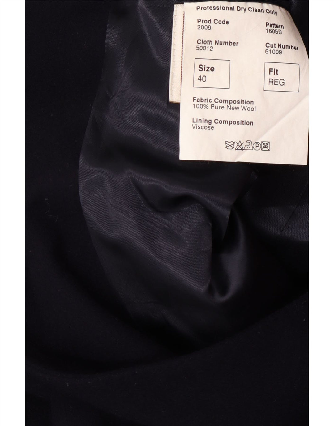 CROMBIE Herrenmantel UK 40 Large Navy Blue New Wool Classic