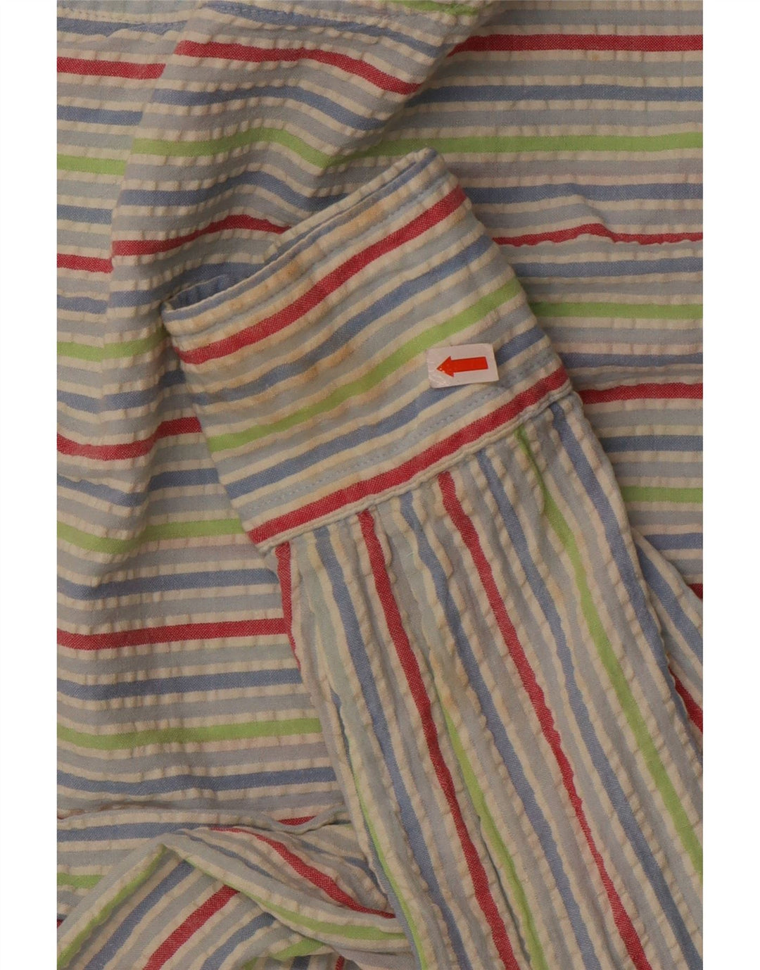 Boggi Herrenhemd XL Mehrfarbige Nadelstreifen-Baumwolle