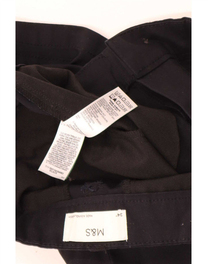 Marks & Spencer Herren Cargoshorts W34 Große schwarze Baumwolle