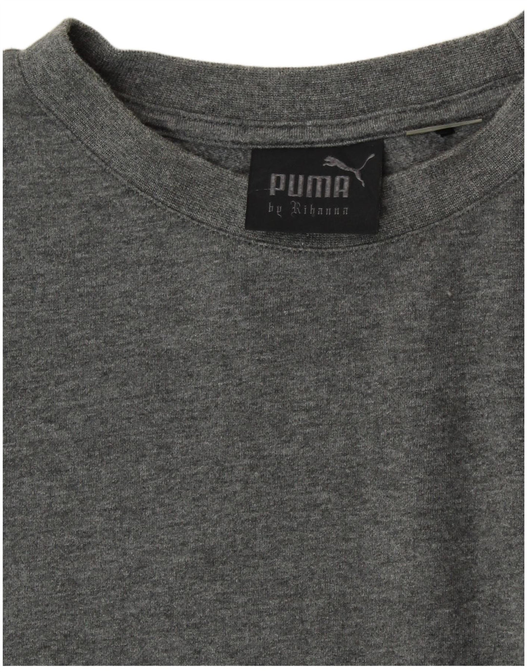 PUMA Damen Rihanna Crop Oversized T-Shirt Top UK 14 Large Grau