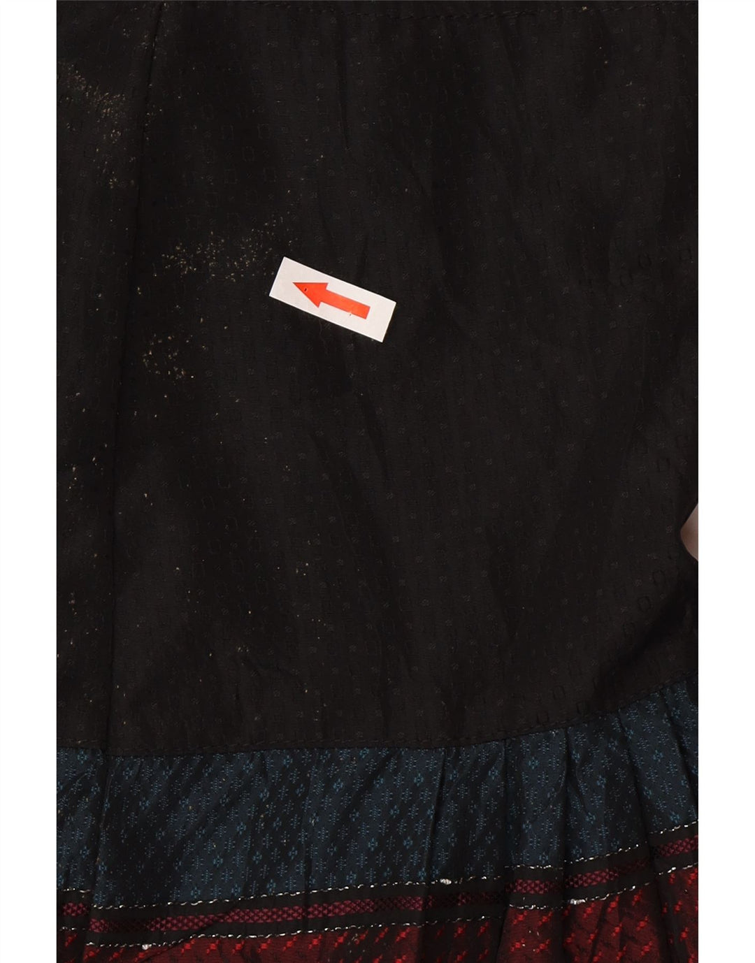 Benetton Damen A-Linien-Rock W30 Medium Schwarz gestreift