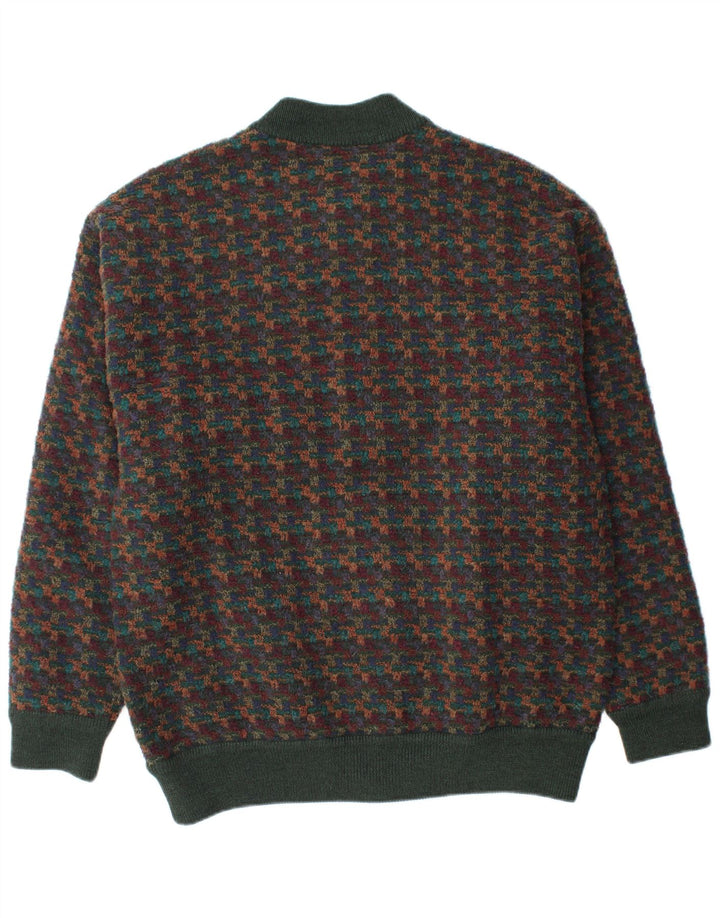 DALMINE Herren-Strickjacke IT 56 2XL Mehrfarbiges geometrisches Acryl