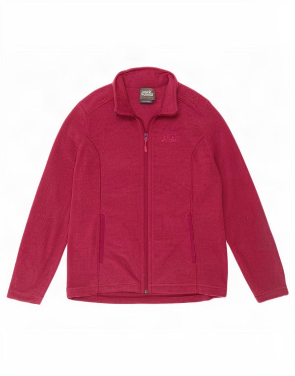 Jack Wolfskin Damen-Trainingsanzug-Oberteiljacke UK 8/10 Small Burgundy Pinstripe