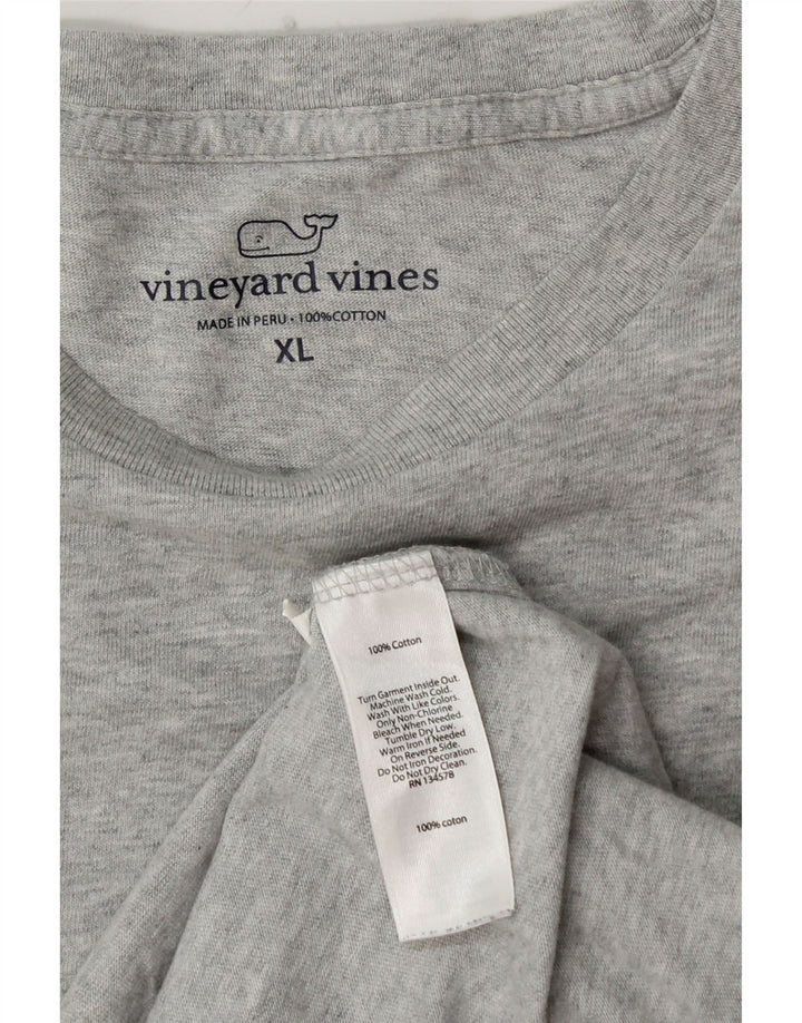 VINEYARD VINES Herren Grafik-Top Langarm XL Grau Baumwolle