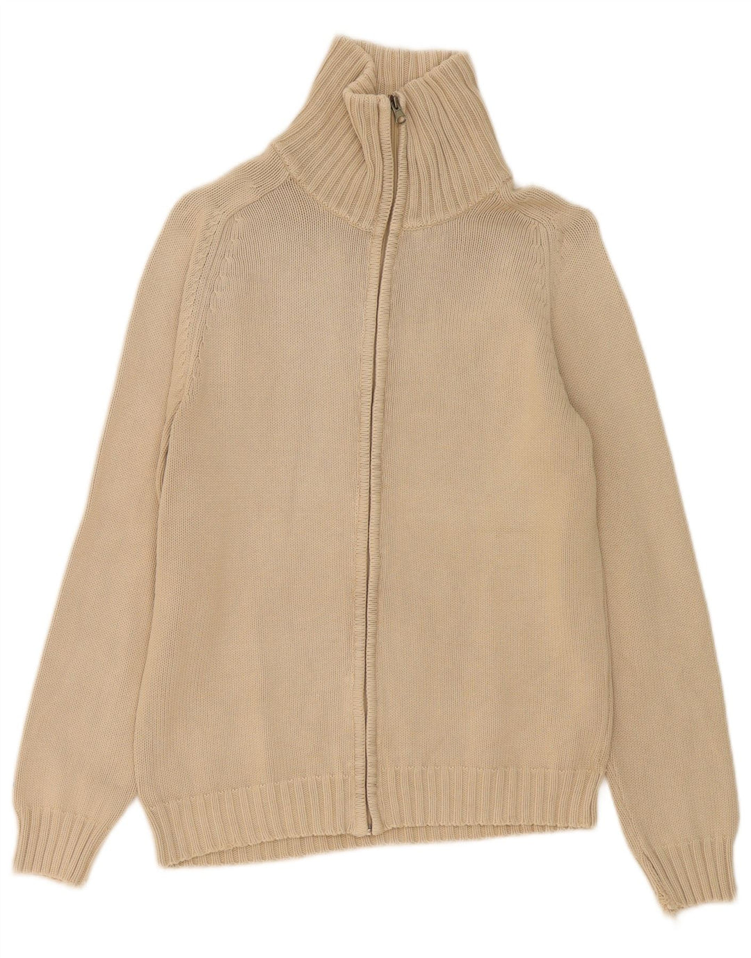 ZARA Herren-Cardigan, mittelbeige Baumwolle