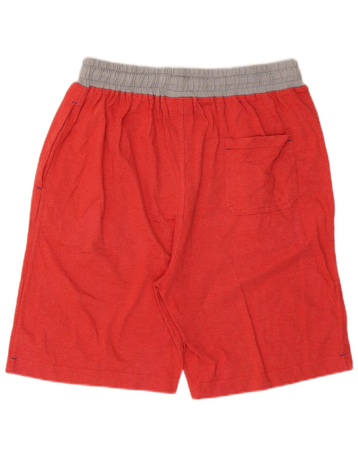 Weird Fish Herren-Sportshorts, groß, rote Colourblock-Baumwolle