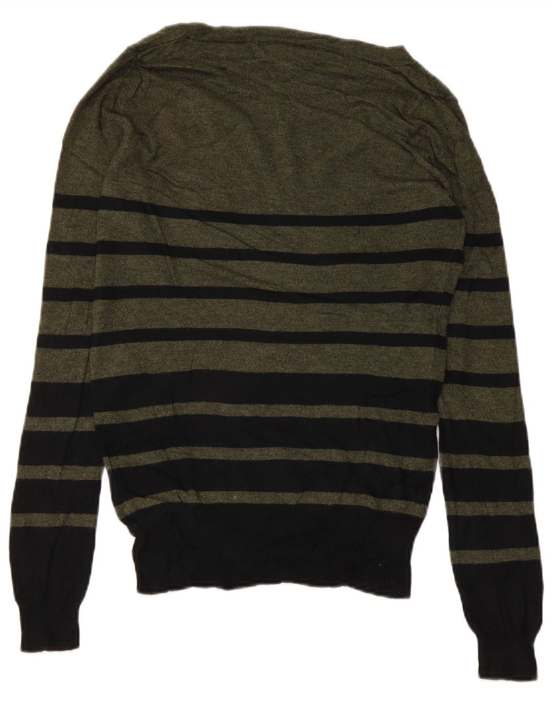 MOSSIMO Damen-Pullover mit V-Ausschnitt, Gr. 6, XS, Khaki, gestreift, Nylon