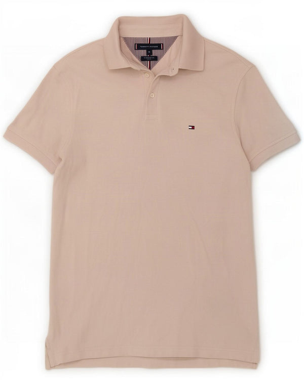 Tommy Hilfiger Mens Slim Fit Polo Shirt XS White Cotton