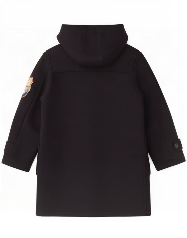 Uniform Jungen-Dufflecoat mit grafischer Kapuze, 9–10 Jahre, marineblaue Wolle