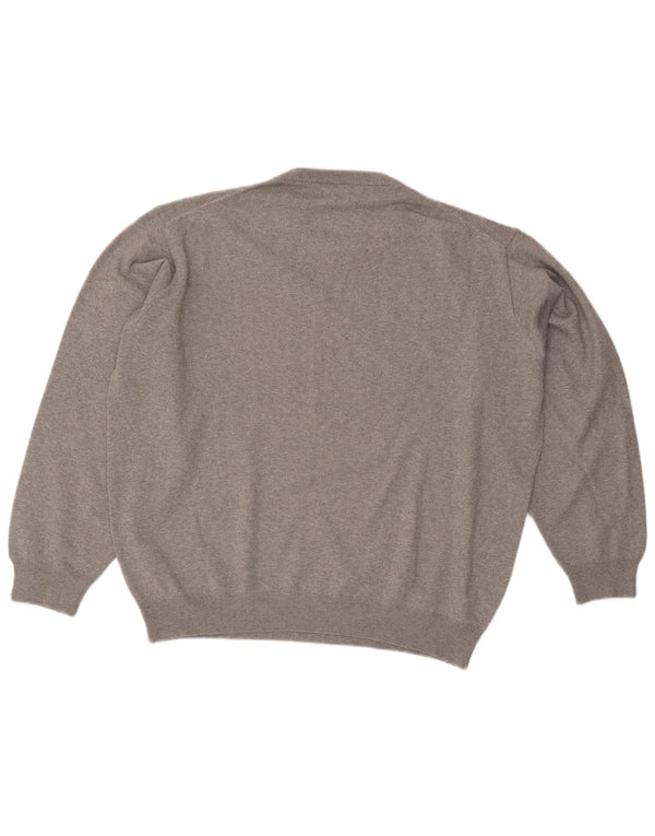 Pierre Cardin Herren-Pullover mit Rundhalsausschnitt, XL, graues Acryl