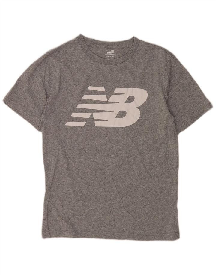 New Balance Herren Grafik-T-Shirt-Oberteil Mittelgrau meliert