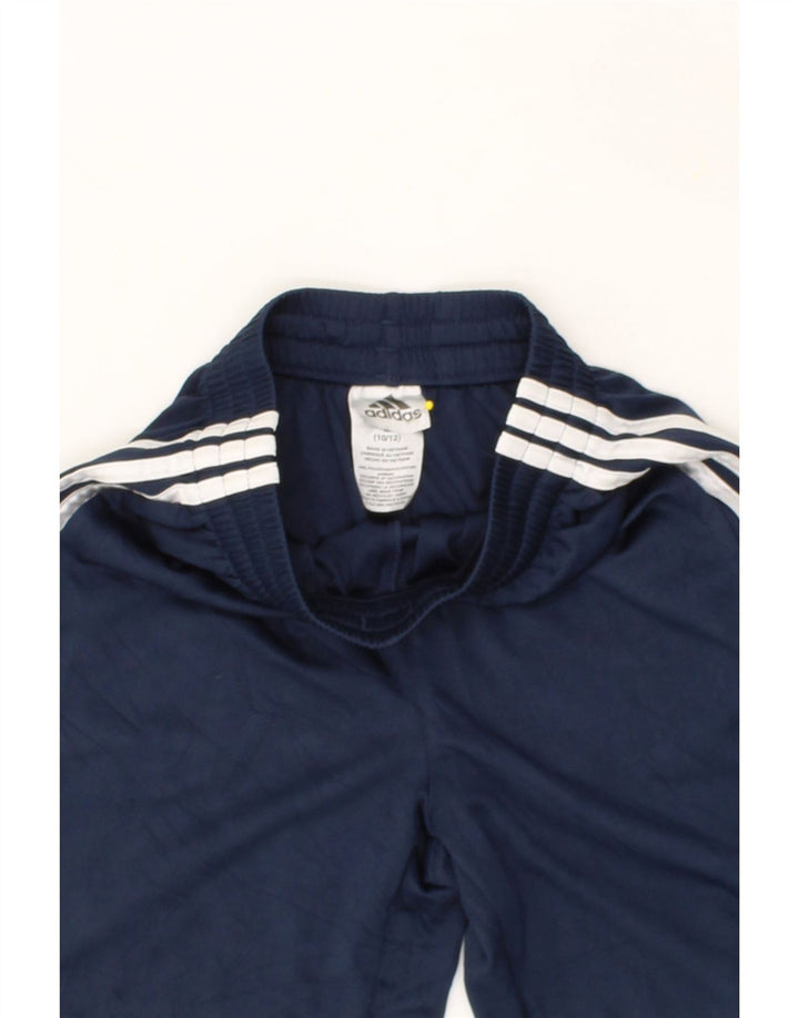 ADIDAS Boys Sport Shorts 9-10 Years Medium Navy Blue Polyester Vintage Adidas and Second-Hand Adidas from Messina Hembry 