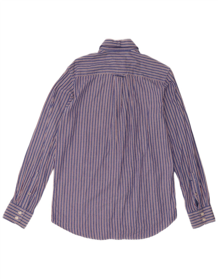 Crew Clothing Herrenhemd, klein, blau gestreift, Baumwolle
