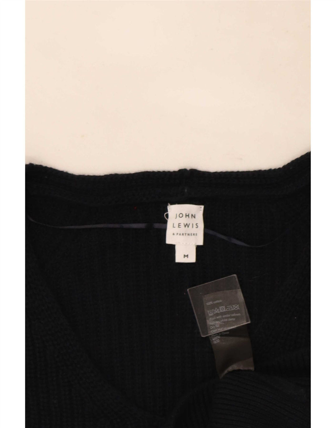 John Lewis Damen Übergroßes Weste-Tanktop UK 14 Medium Marineblau Baumwolle