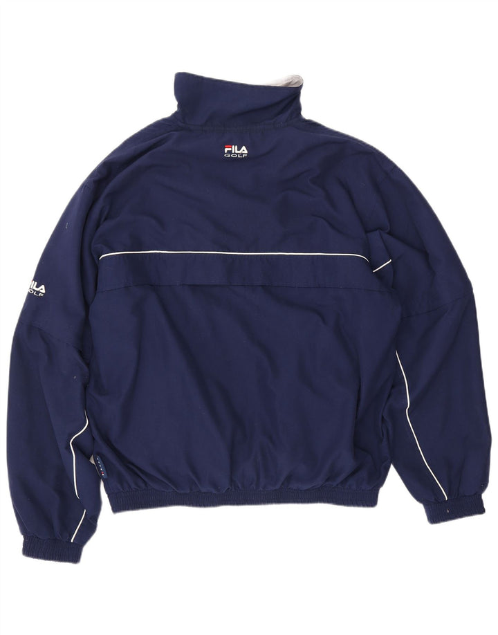 Fila Herren Pullover Windjacke UK 38 Medium Marineblau Polyester
